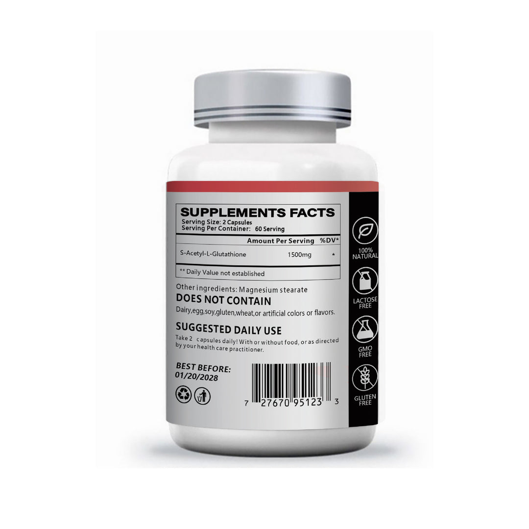 S-Acetyl L-Glutathione 1,500mg 120capsules  Healthy Partners