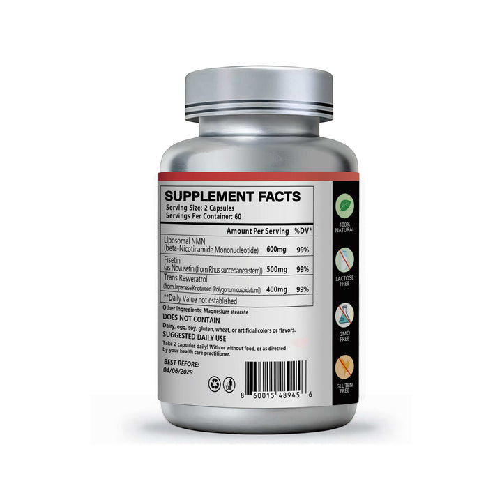Premium NMN + Tri-Blend 1500mg (120 Capsules)